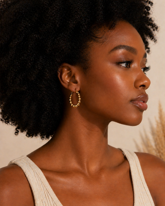 Beaded Glow Hoops