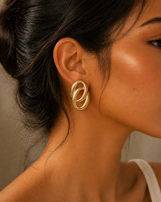 Oval Linked Studs