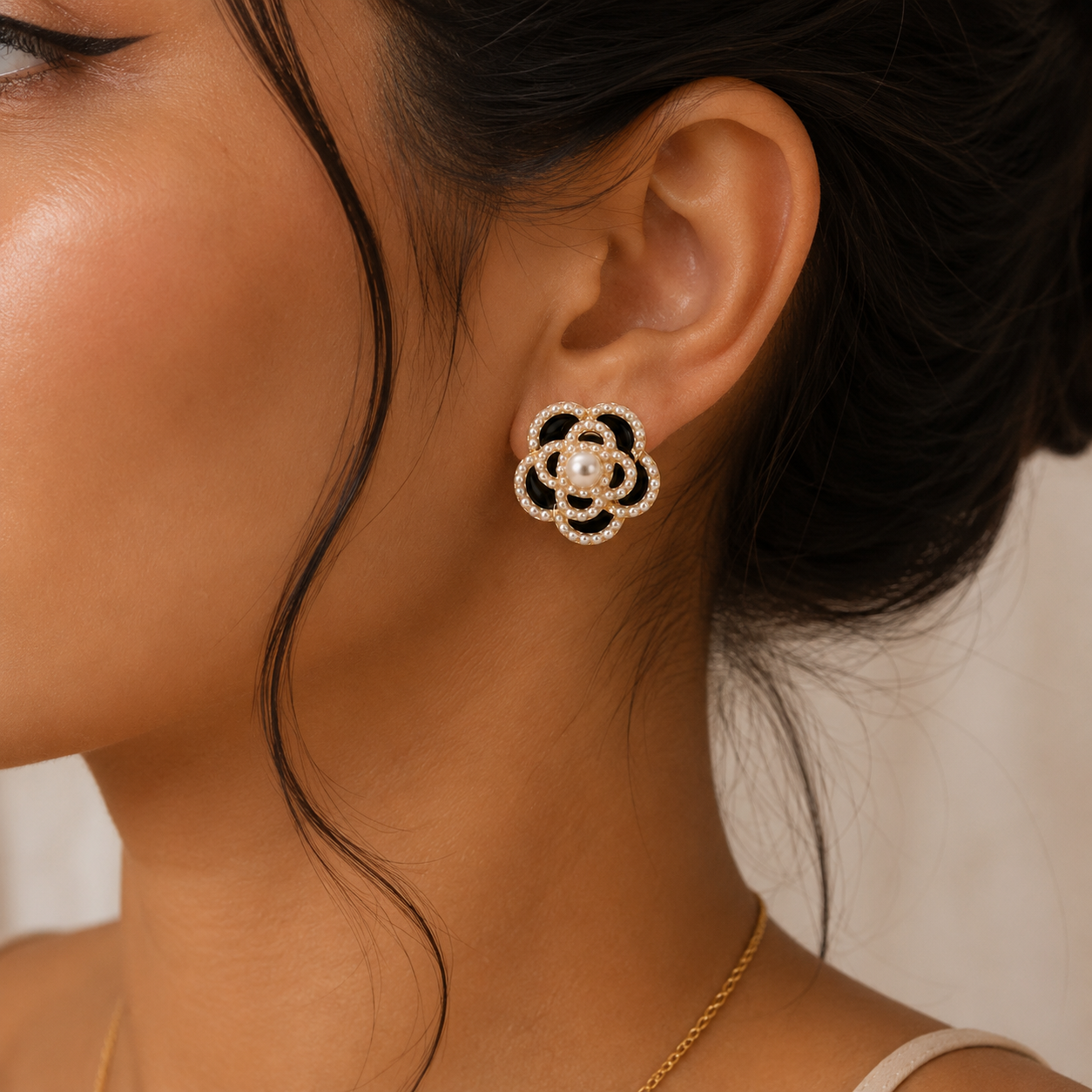 Camellia Pearl Earrings