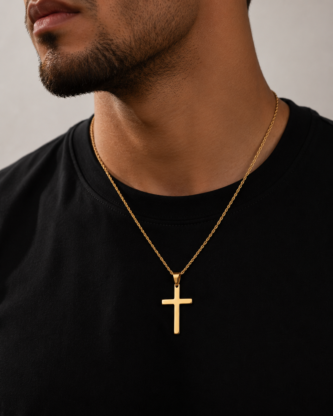 Classic Men's Rope Cross Chain