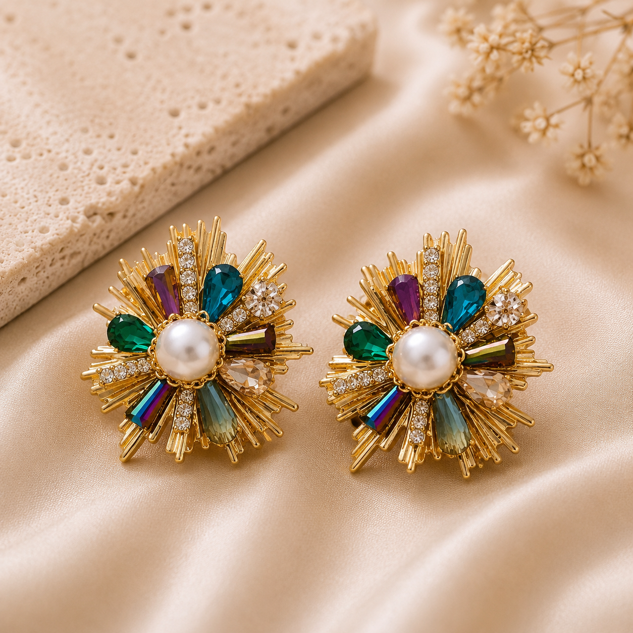 Rainbow Bloom Studs