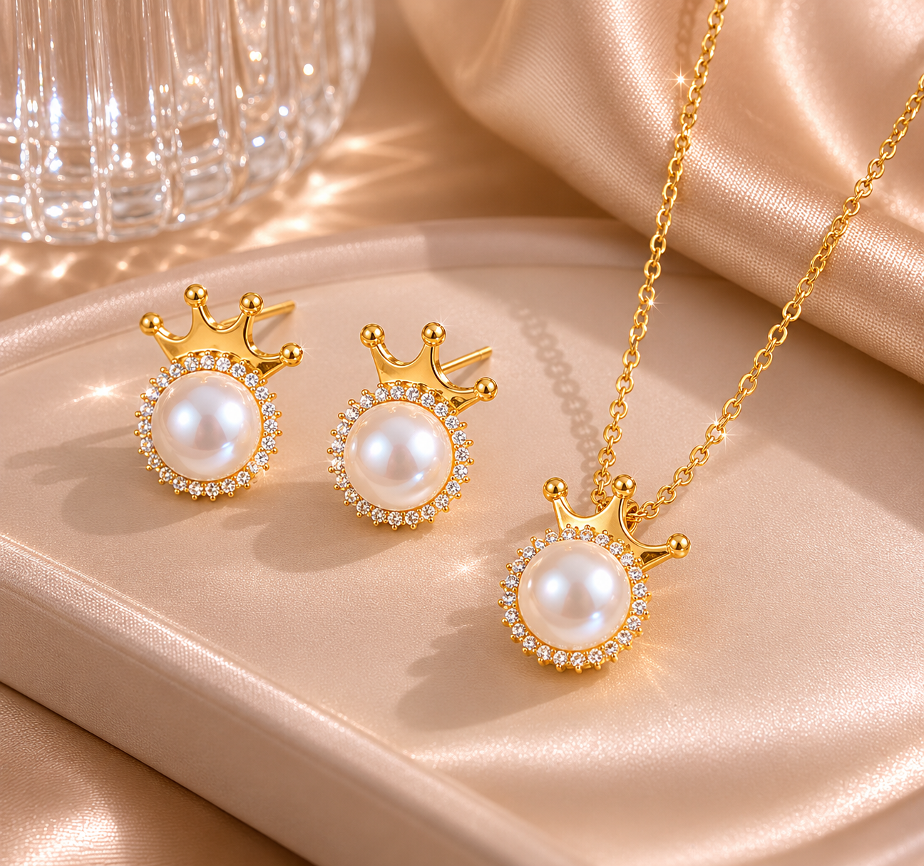 Crown Pearl Set