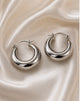 Sleek Silver Hoops