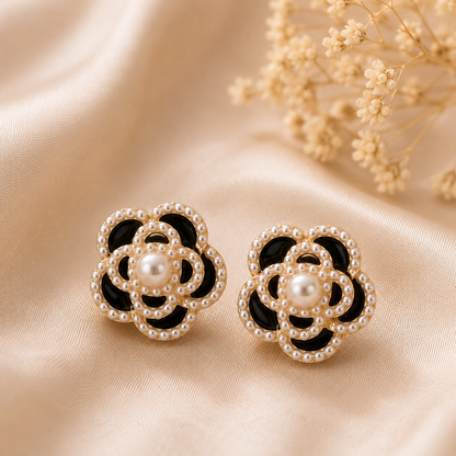 Camellia Pearl Earrings