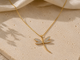 Gilded Dragonfly Necklace