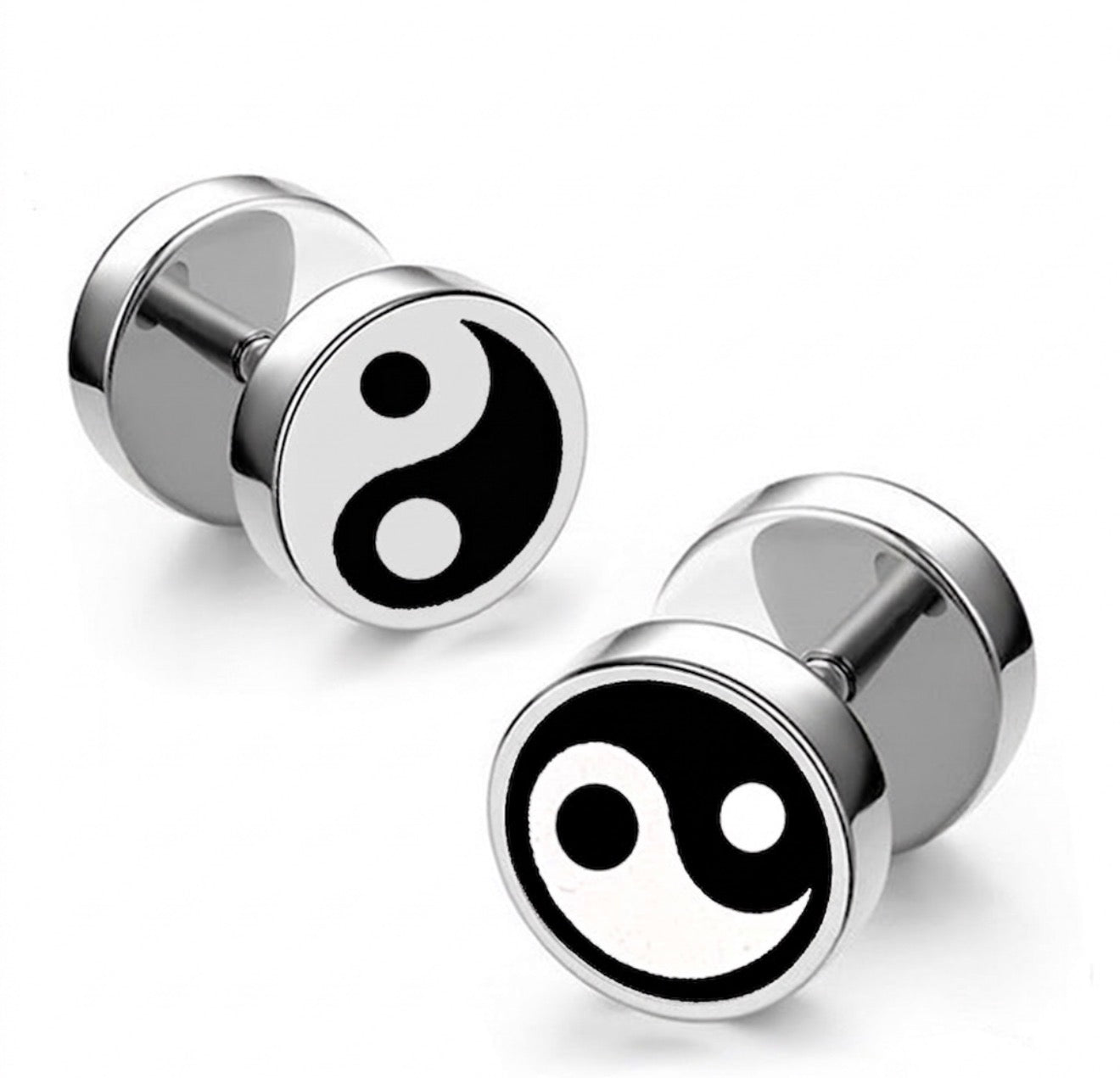 Yin Yang Men Stud Earrring